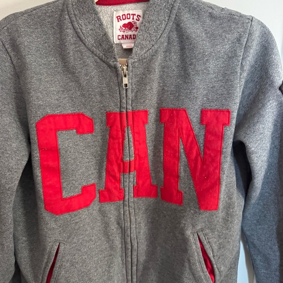 ROOTS Canada zip up sweatshirt cardigan - Picture 3 of 7